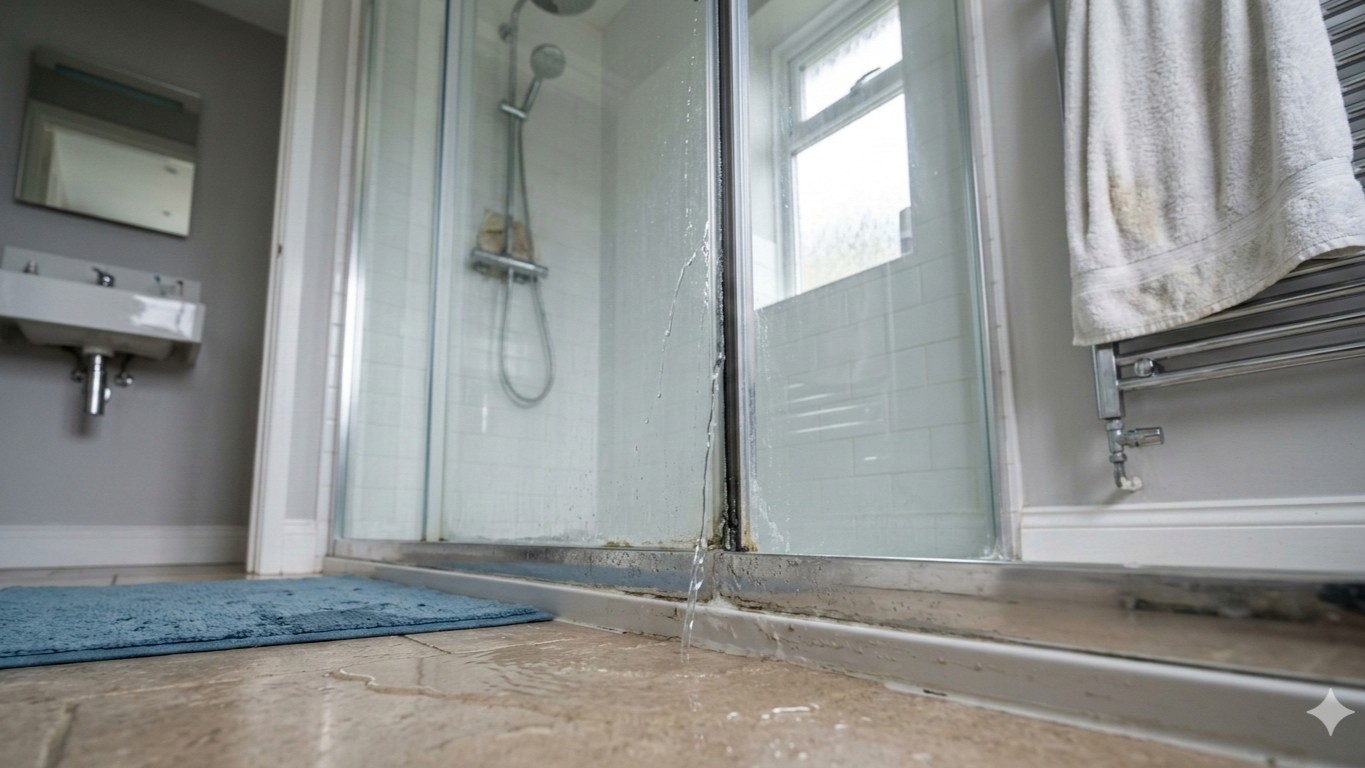Before: how to fix leaking shower seal