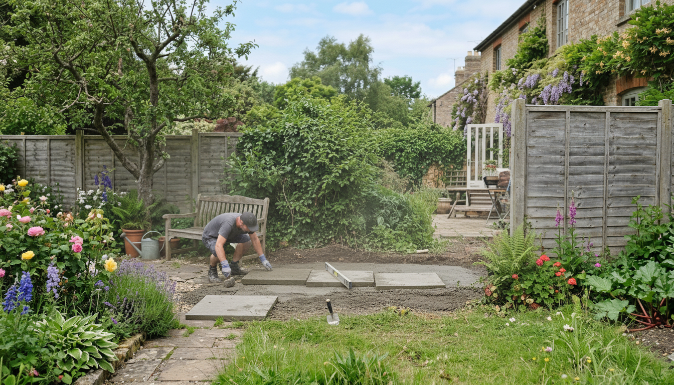 After: how to lay slabs