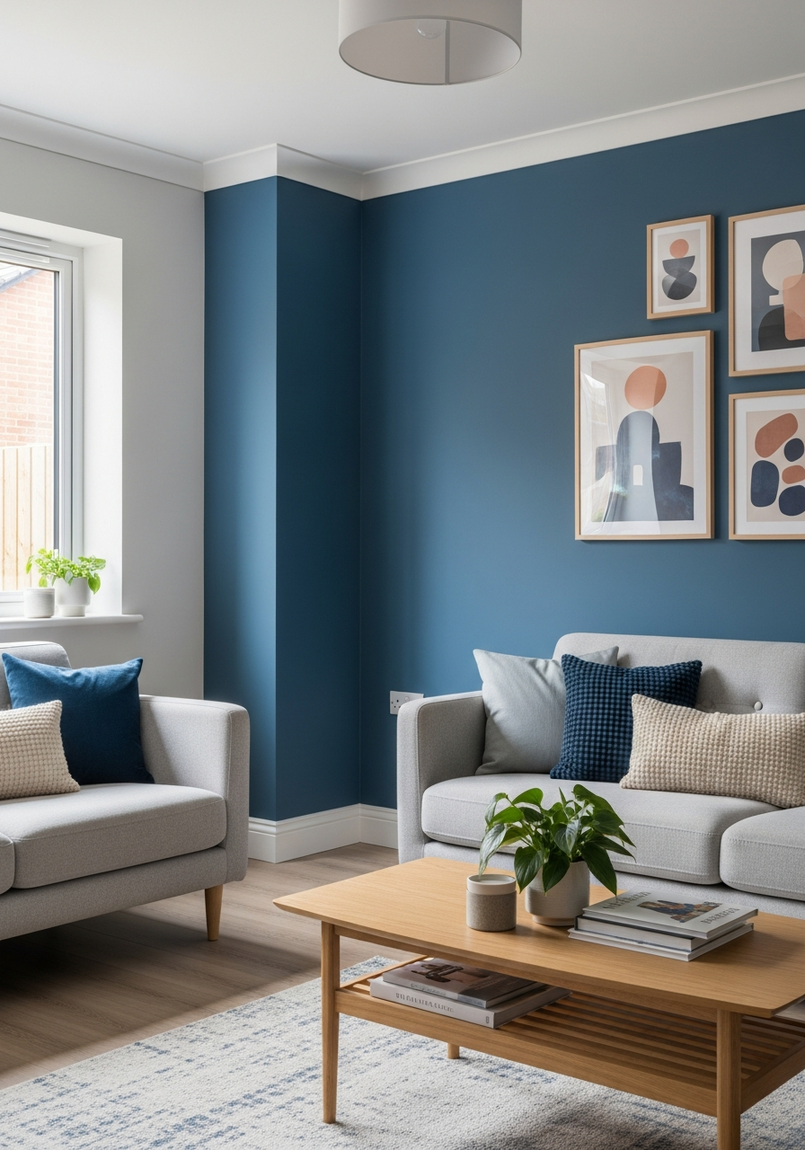 After: how to paint a feature wall